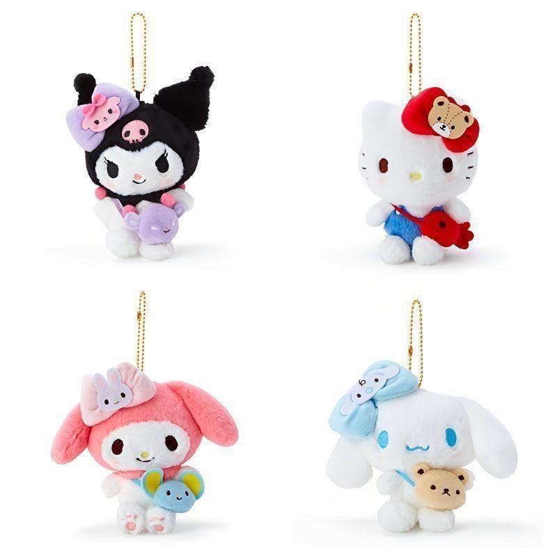 Sanrio boneca de pelúcia pingente Kuromi melodia canela cão bonito mochila chaveiro boneca