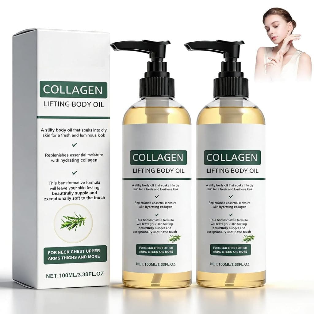 2 Packs Hydrating Collagen Oil For Body & After Shower,Collagen Lifting Body Oil After Shower Moisturizer Collagen Body