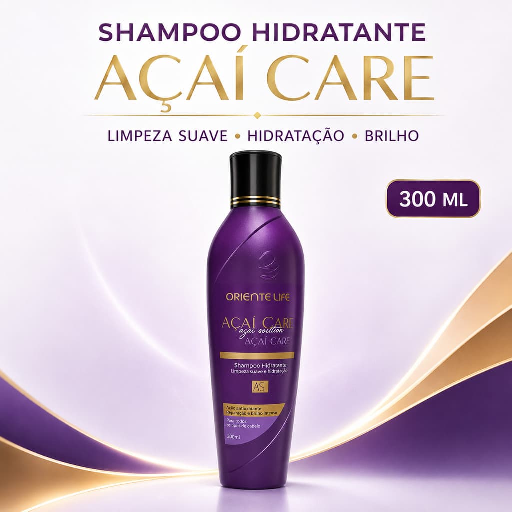 Shampoo Hidratante  De Açaí  Oriente Life 300ML