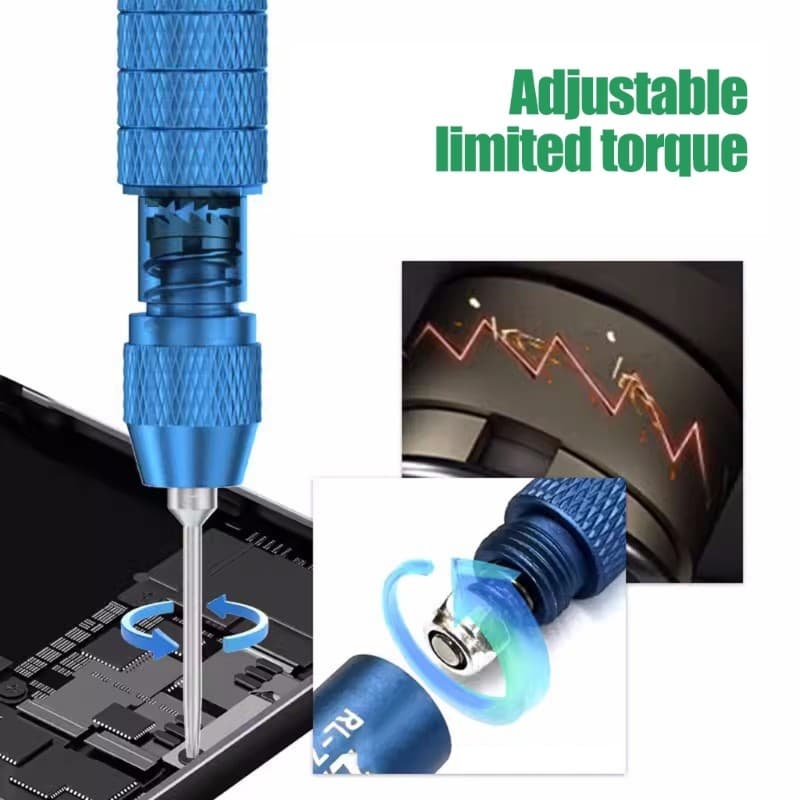 Conjunto De Chave De Fenda De Reparo Com Tampa Giratória Mojito Driver Ajustável E Punho De Metal Serrilhado 5 Peças De
