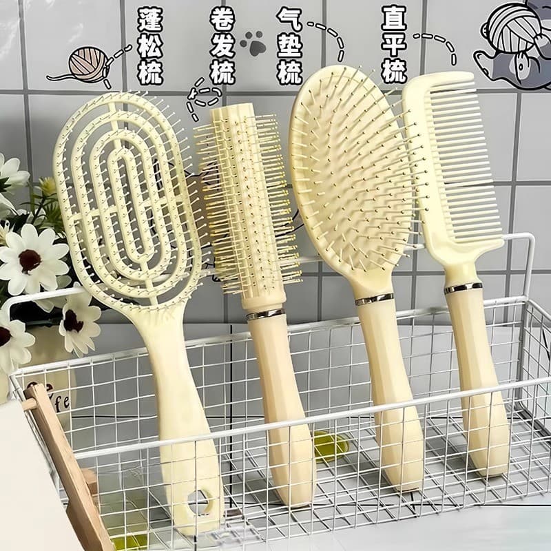 Escova de cabelo macia com almofada de ar, conjunto de escovas para cabelos longos, escova alisadora com almofada de ar