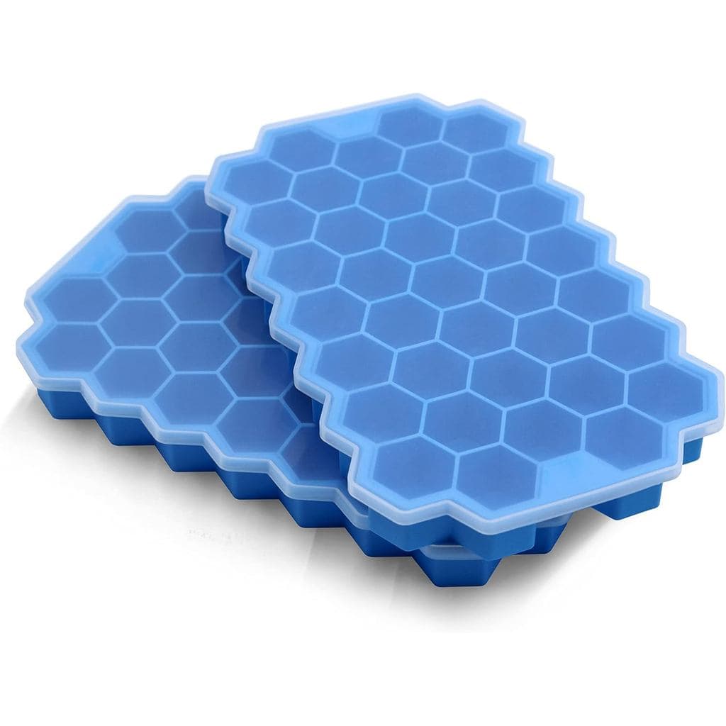 Formas de Gelo para Freezer com Tampa - Forma de Gelo de Silicone com 37 Compartimentos e Tampa para Moldes de Gelo Pequ