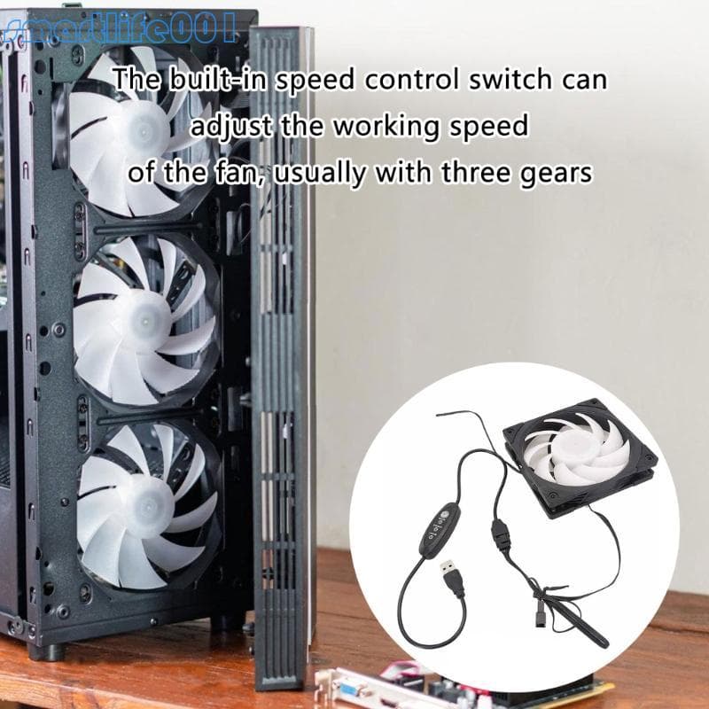 Cabo De Alimentação De Ventilador S * USB 5V A 12V Com Controle De Velocidade Para Várias Necessidades De Resfriamento
