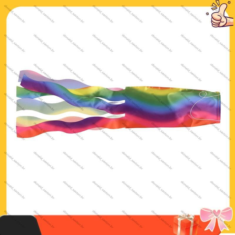 [Rápido D] Rainbow Windsock Wind Streamer Bandeira Jardim Camping Decoração 70CM