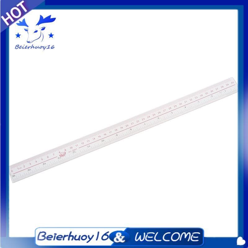 40cm 16 Polegadas De Comprimento Mede Régua Reta De Plástico Transparente