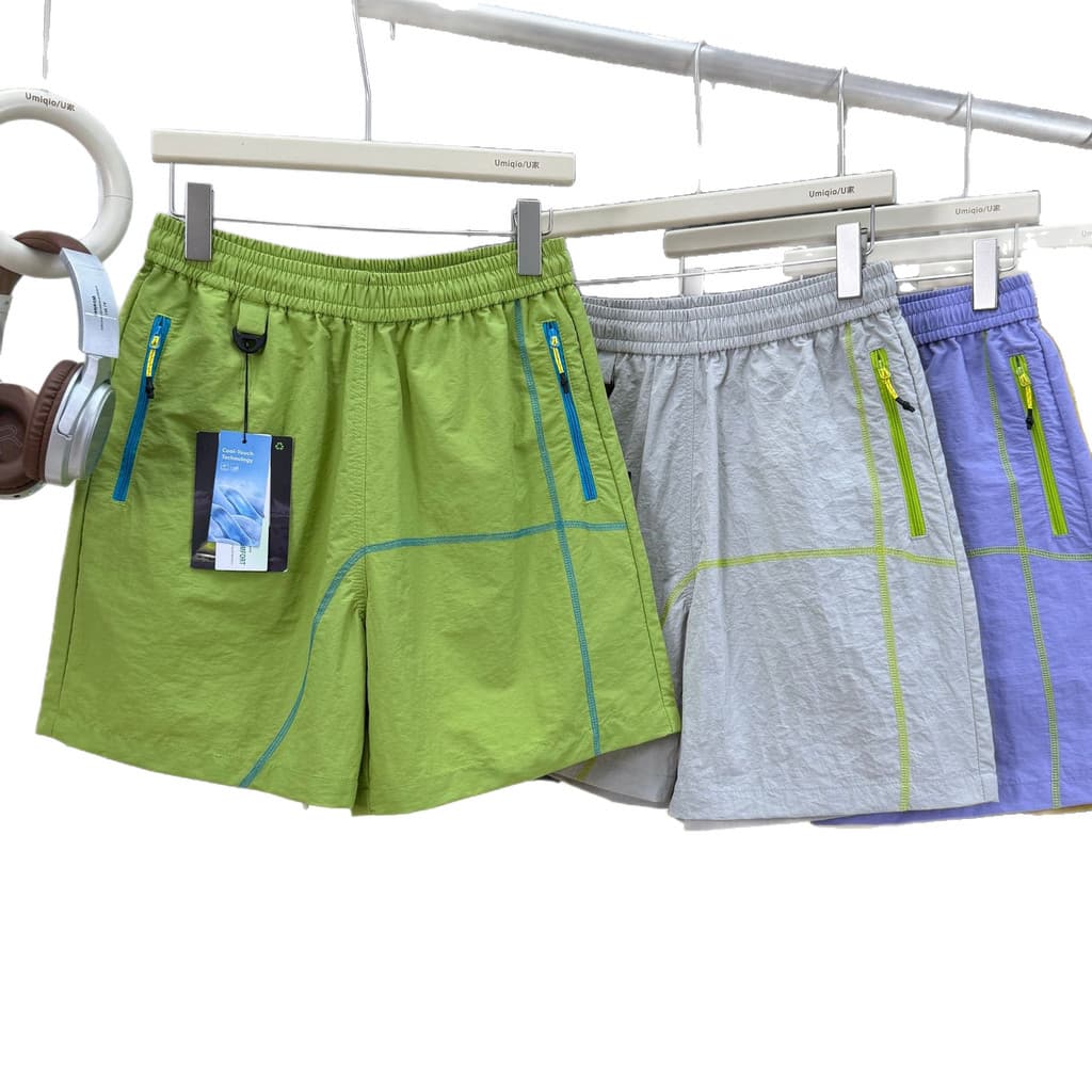 Calções de praia para atividades ao ar livre, roupa de trabalho de secagem rápida, calções até o joelho