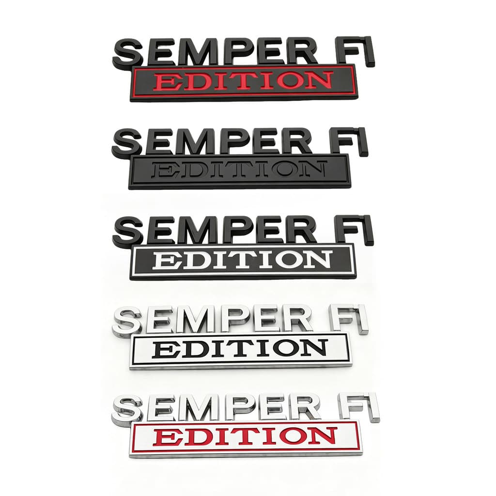 Semper FI Edition Emblema Do Carro De Metal Veterano Decalque Adesivos Carros Caminhão SUV Acessórios Para Automóveis