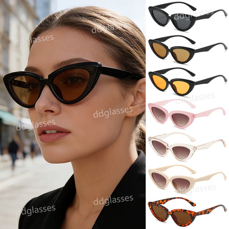 Clássico Preto Quadro Olho De Gato Óculos De Sol Para Mulheres Moda Ao Ar Livre Resistente UV Praia Festa Sombra
