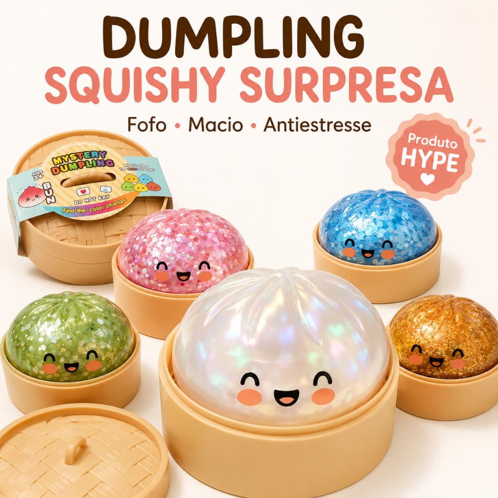 Biscoito Mole Baozi Glitter Caixa Misteriosa Sensorial Alívio Do Estresse Brinquedo Kawaii Presente Criativo Fidget