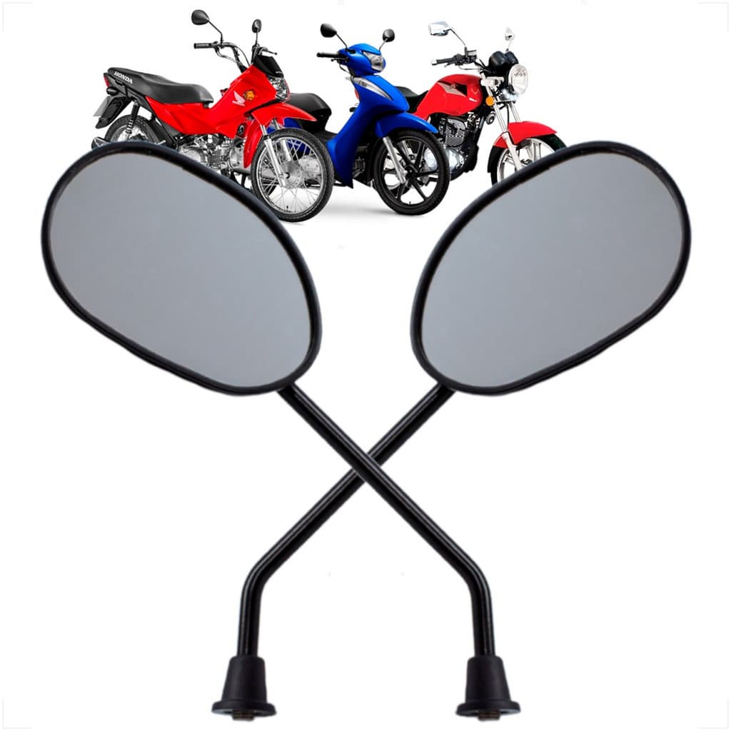 Par Espelho Retrovisor Da Biz 125 110 100 Para Bros 150 Pra Pop 100 110i Honda Biz100 Pop100
