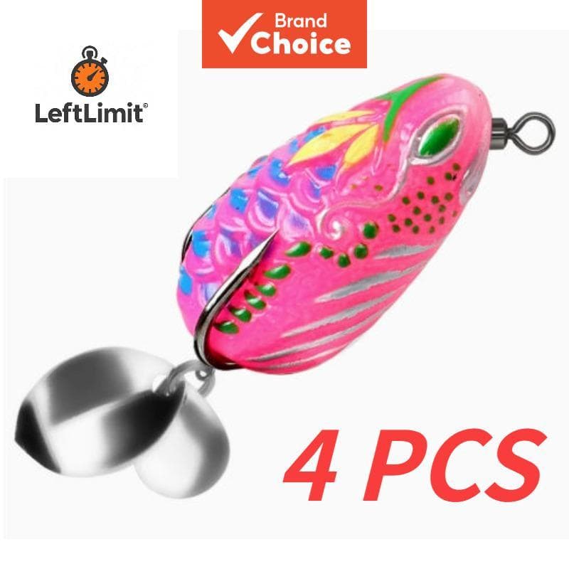 Iscas de Pesca LeftLimit com Pernas de Hélice Dupla, Iscas de Rã, Anzóis Simples 5,7 g/3,5 cm, Iscas Artificiais de