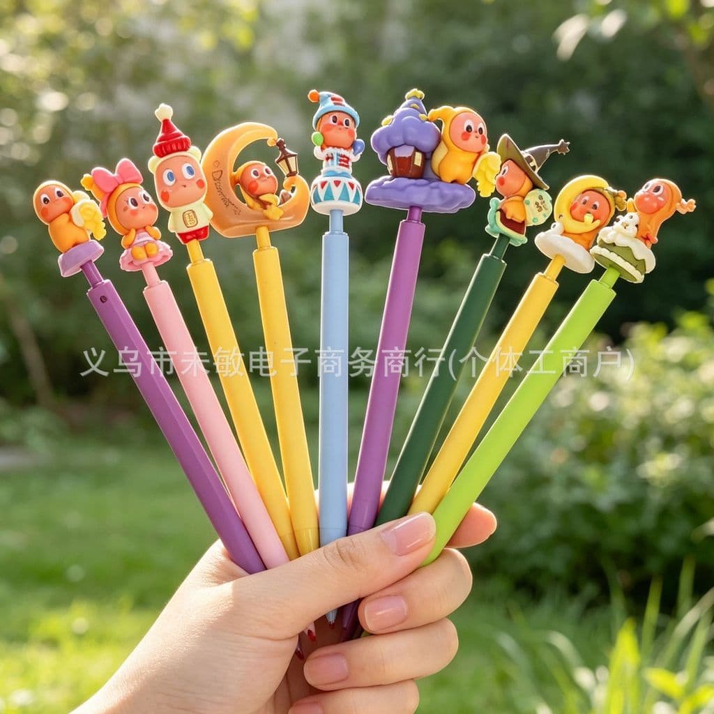 Pessoas escolhendo estrelas bonito pelota caneta diy mudou boneca Gel caneta estudante criativo na moda jogar papelaria
