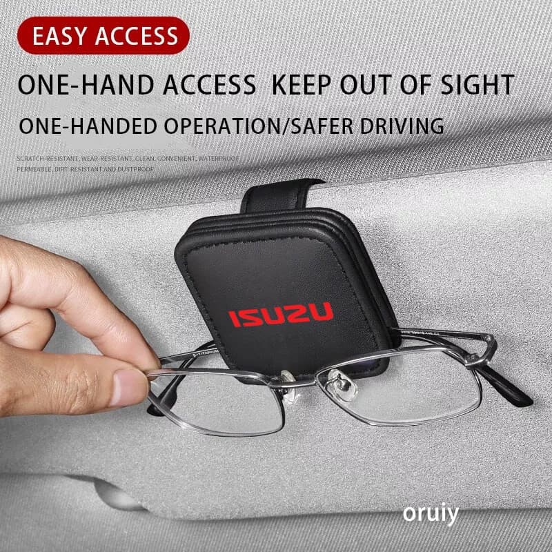 Suporte para Óculos e Cartões para Carro, Acessório de Estilo Automotivo, Organizador de Óculos de Sol para Visor Solar,