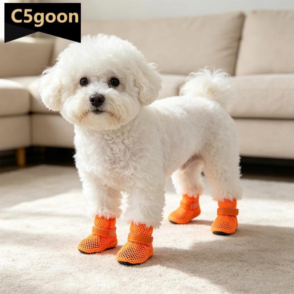C5GOON Sapatos De Malha Respirável Para Cães Pequenos Sola Macia Antiderrapante Botas Animais De Estimação Primavera Ver