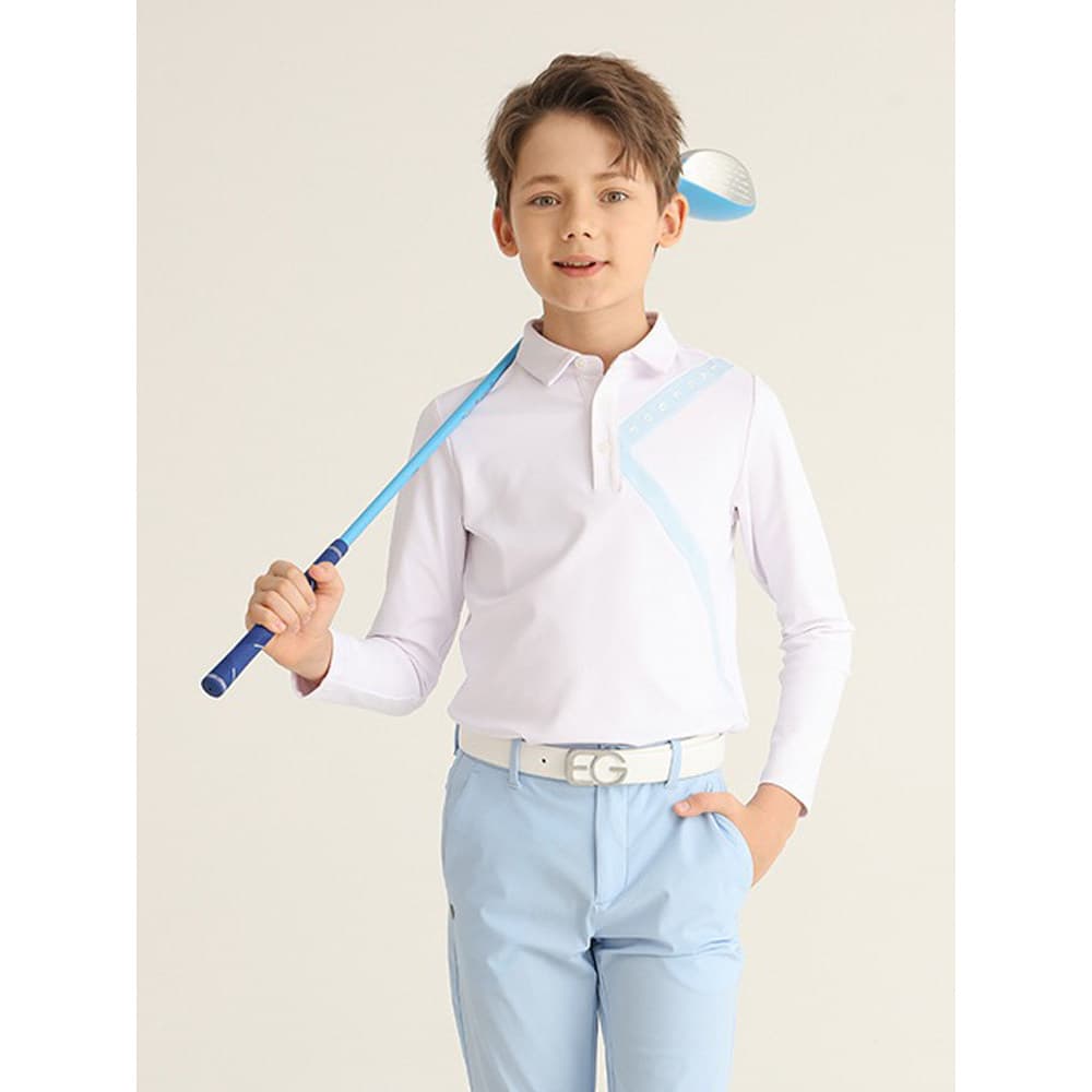 EG roupas de golfe infantis meninos camiseta de manga comprida primavera outono novo estilo juventude roupas superiores