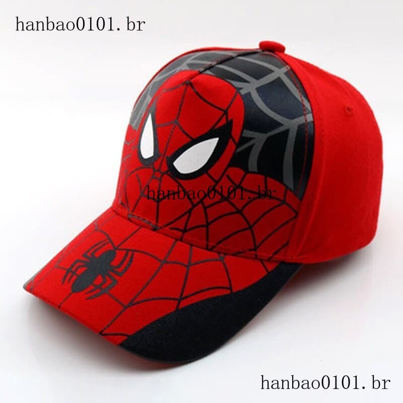 Boné de desenho animado do Homem-Aranha da Disney, boné de beisebol estilo hip hop para crianças, boné de verão para men