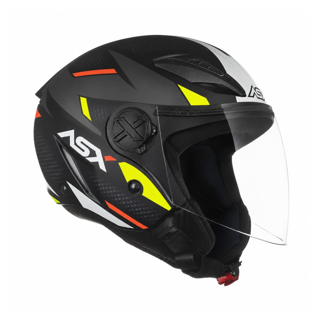Capacete Aberto City Air Square Moto Preto Fosco Grafite