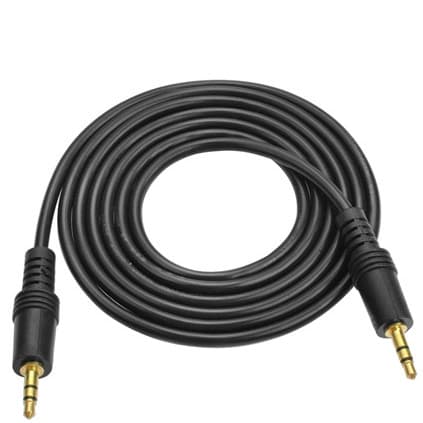 Cabo AUX Alto-falante para cabo de áudio de celular 3.5 mm a 3.55 mm Áudio de carro Cabo ATV de canal duplo 1.5 m