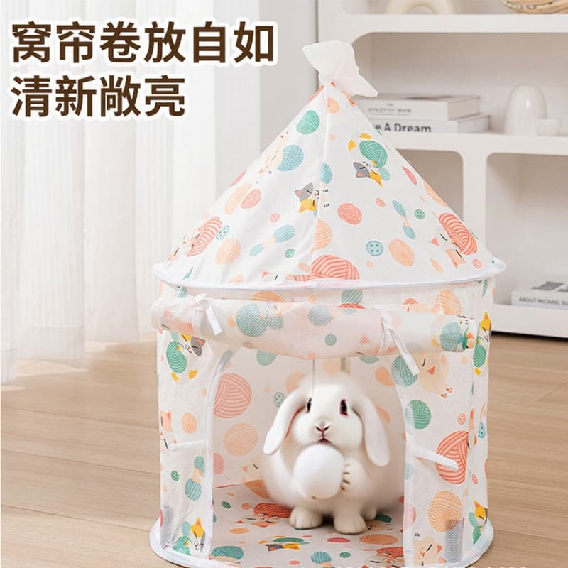 Animal de estimação coelho tenda ninho anão coelho túnel brinquedo dobrável cobaia canal dormir ninho cobaia