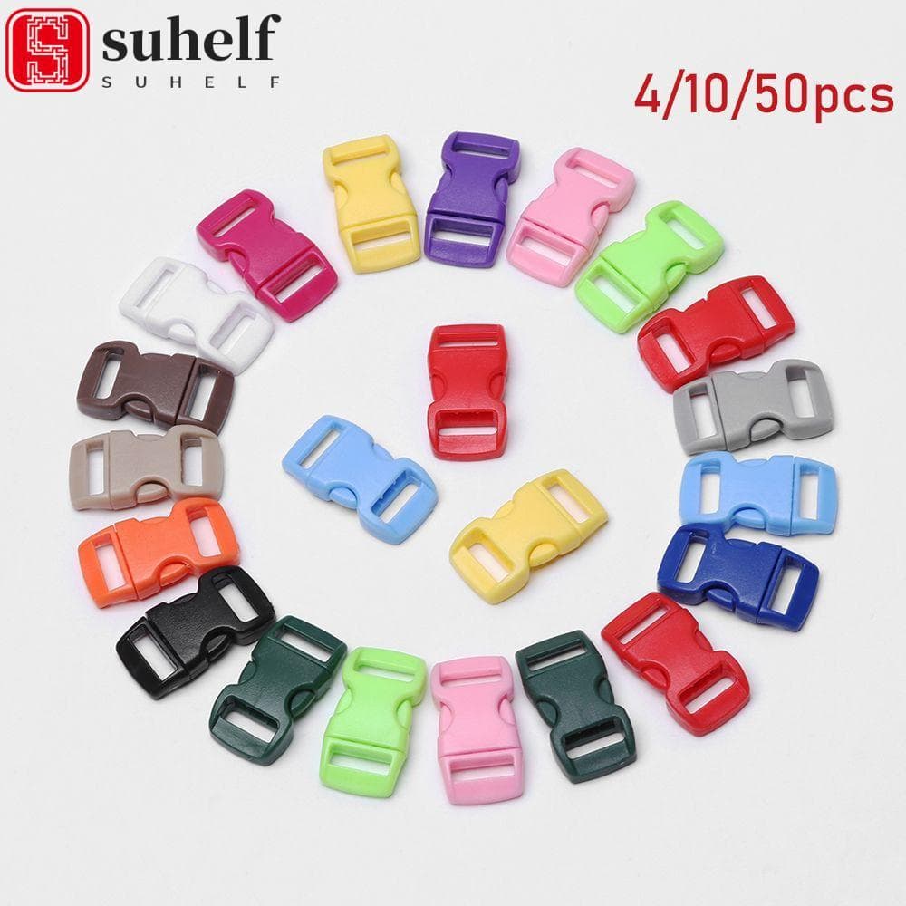 SUHELF 4/10/50pcs Alça De Coleira De Cachorro 3/8 " 10mm Peças De Bolsa De Acampamento De Plástico De Alta Qualidade