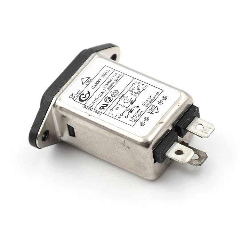 qo 1 Pcs Filtro EMI RFI AC 250 V 10A CW1D-10A-T Supressor De Ruído De Linha De Energia 0 0 br