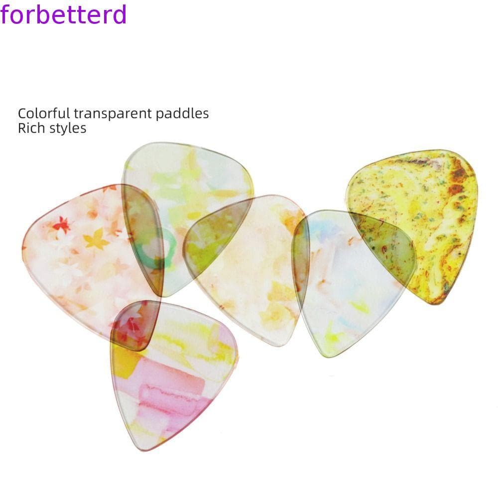 6 Peças Palhetas De Guitarra , Palheta Acústica Transparente Em Formato De Coração De Dedo Durável De 1.5 Mm 0.81