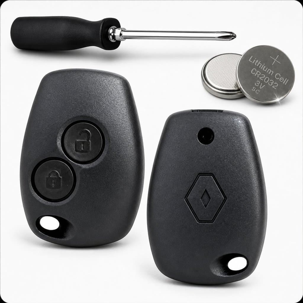 Capa Chave Para Logan Sandero Duster Clio Bateria Fenda KIT