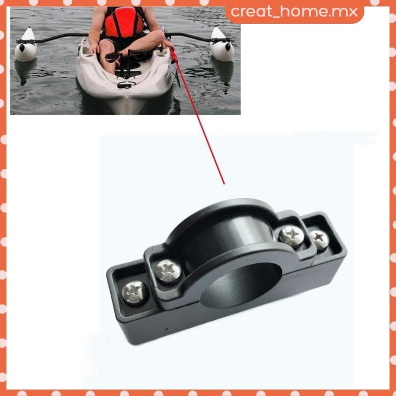 [Creat_home] Nylon Kayak Estabilizador Suporte Clipe Pesca Flutuante Hardware Braçadeira Motor Preto06