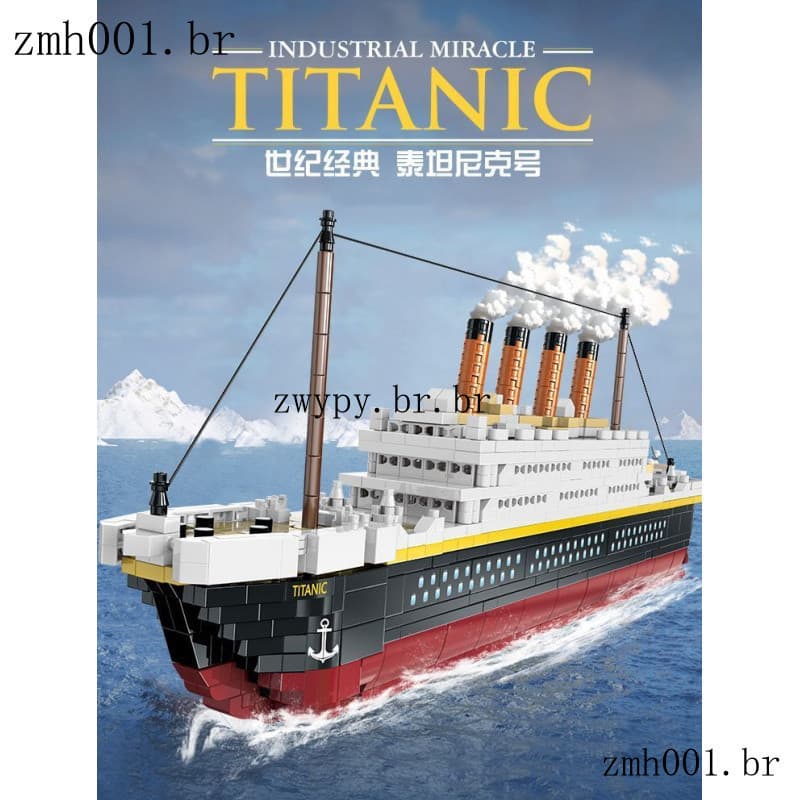 Modelo De Montagem De Bloco De Construção Titanic , Enfeites De Roda De Cruzeiro De Luxo , Brinquedos Lego Compatíveis c