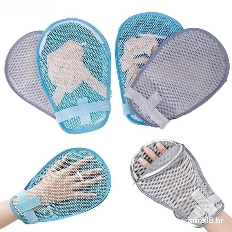 Luvas de Contenção com Controle dos Dedos, Protetores de Mão Fixos para Prevenção de Infecções em Pacientes Idosos COD