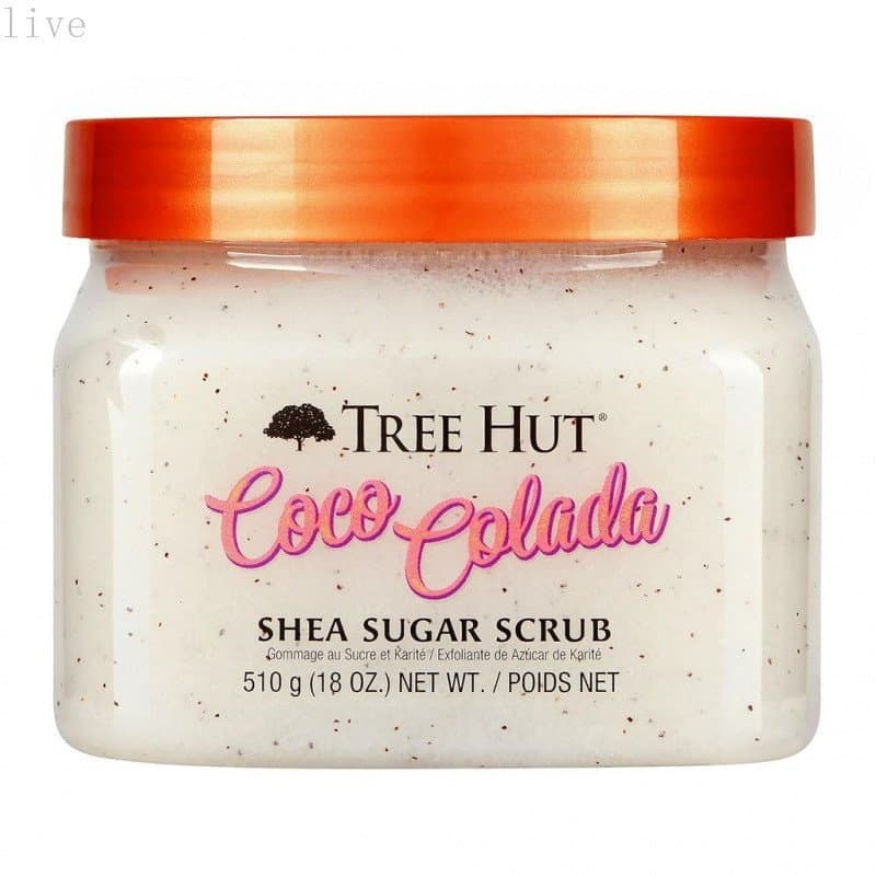 Esfoliante Corporal Tree Hut Coco Colada, Esfoliante de Açúcar Hidratante e Esfoliante com Manteiga de Karité e Óleos Es