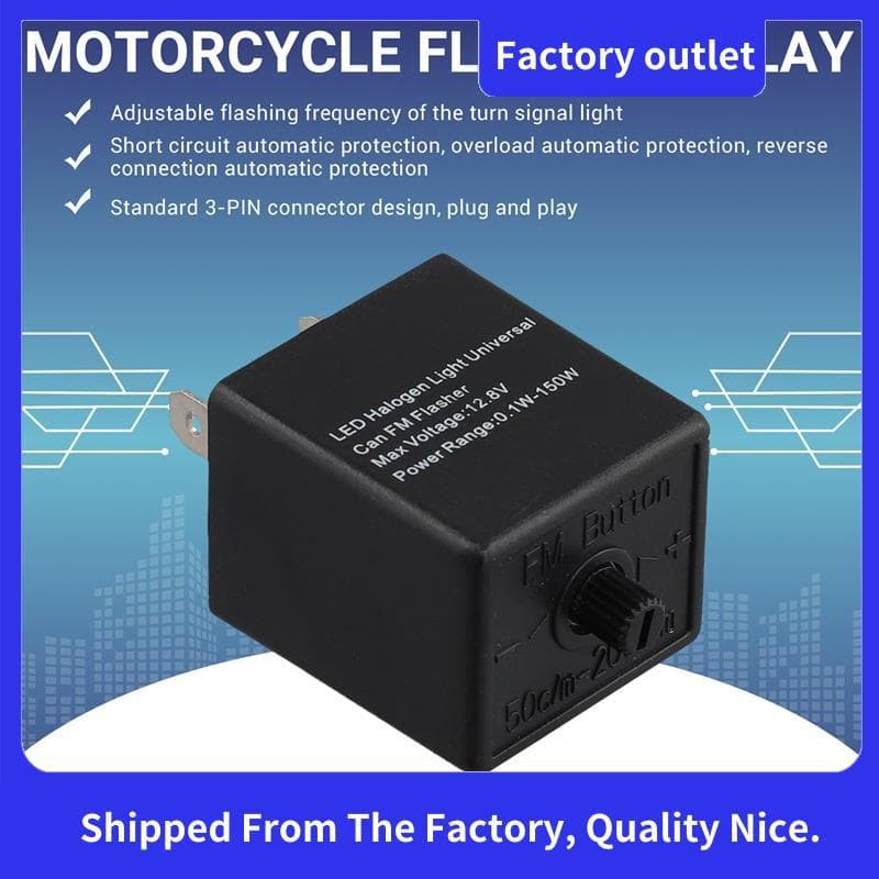Relé Pisca-LED , 12V 3 Pinos Ajustável Para Motocicleta Automotiva