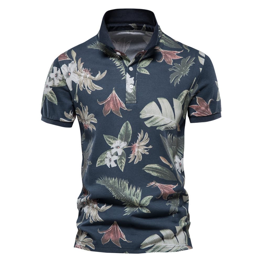 2024 verão camisa polo Cross-Border 3D impresso camisa polo de manga curta pronto estoque masculino lapela de manga curt