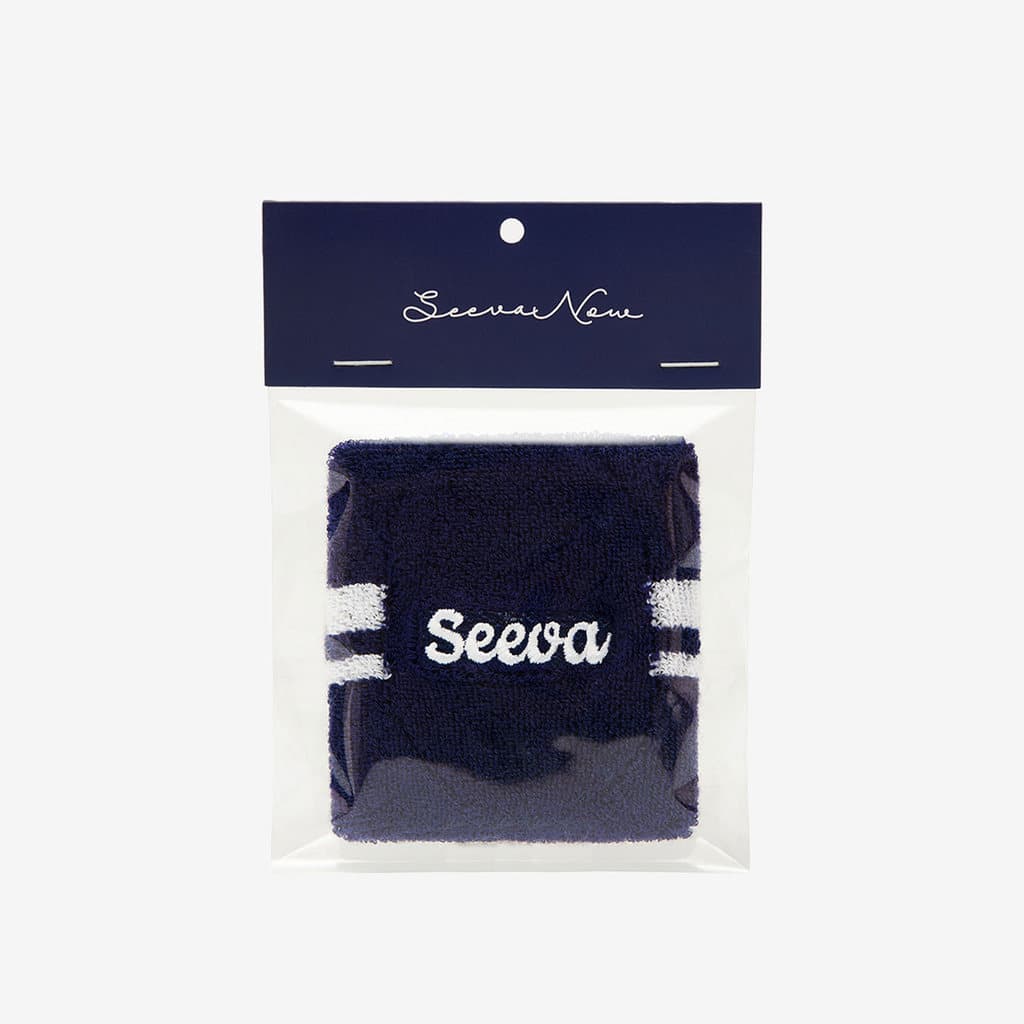 Seevanow Seevanow Esportes Tênis Dedicado Suor Pulseira Azul Marinho Contraste Cor Badminton Absorvente de Suor