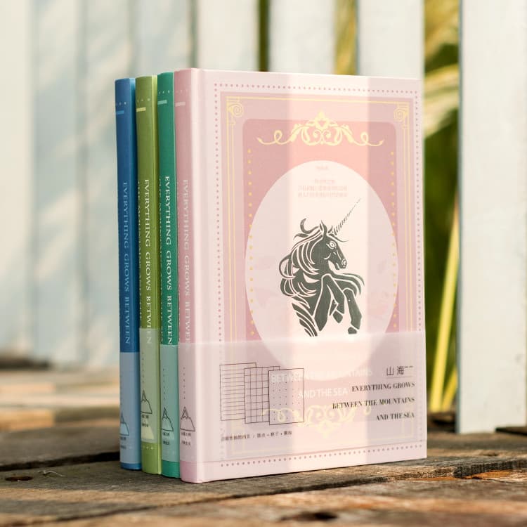 A5 criativo superfície dura caderno diário grade Dot matriz Mix combinar página interna estilo japonês fresco manual ilu