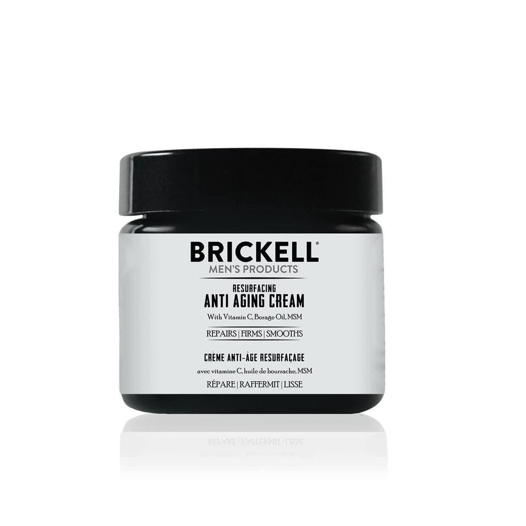 Produtos de cuidado facial anti-rugas e anti-envelhecimento para homens Brickell, hidratante facial orgânico, vitamina C