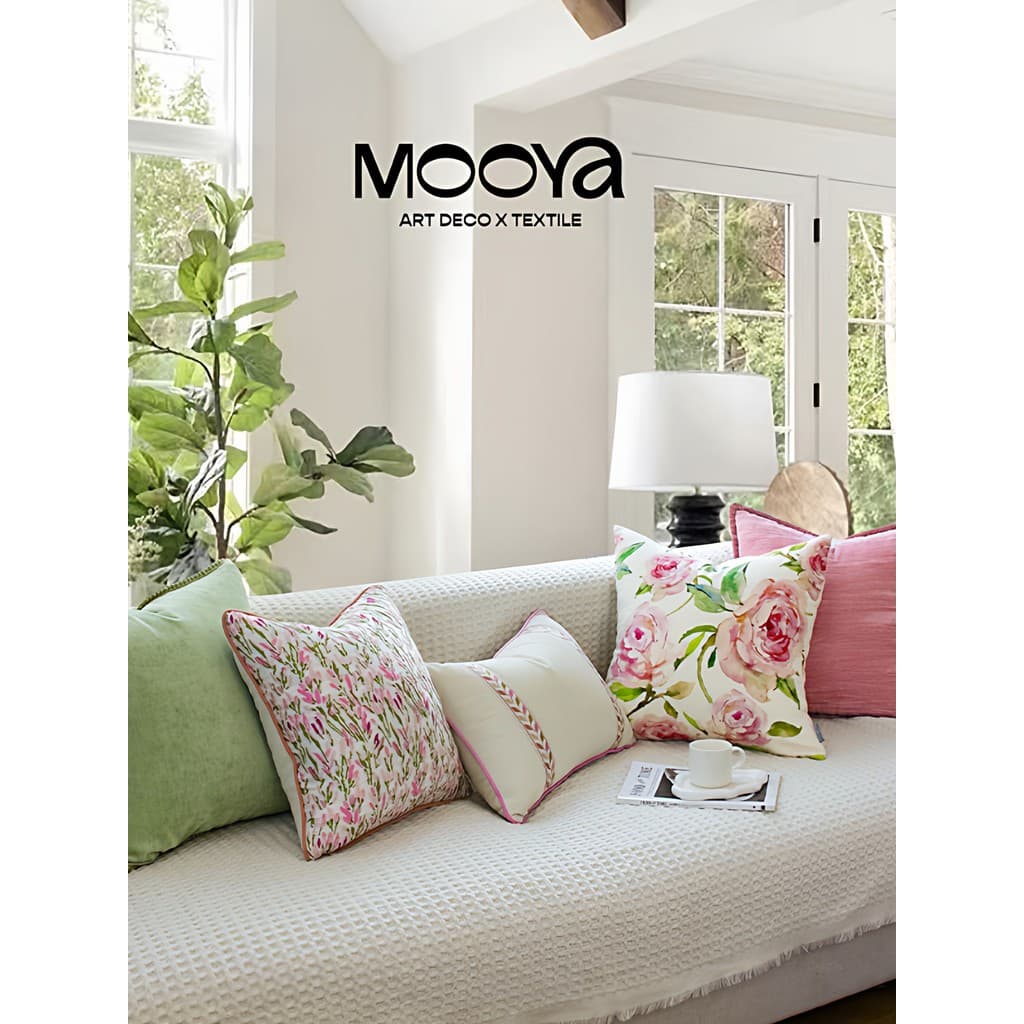 MOOYA Monet jardim luz francesa luxo rosa travesseiro Premium Retro fronha sofá sala de estar almofada novo estilo
