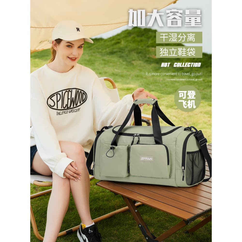 Bolsa de viagem feminina portátil à prova d'água, bolsa de bagagem de viagem de negócios, grande capacidade, bolsa de ar