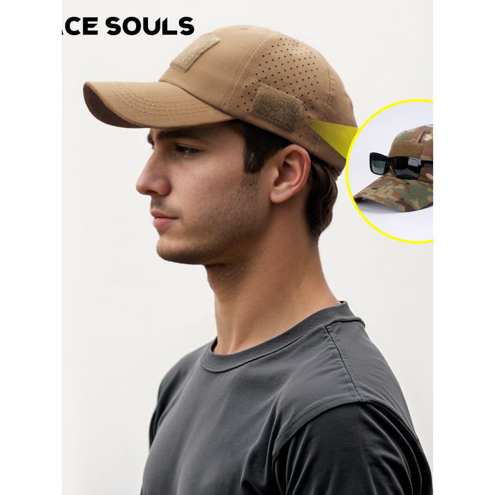 Ventilador militar ao ar livre novo estilo esportes lazer respirável camuflagem boné de beisebol masculino ventilador mi