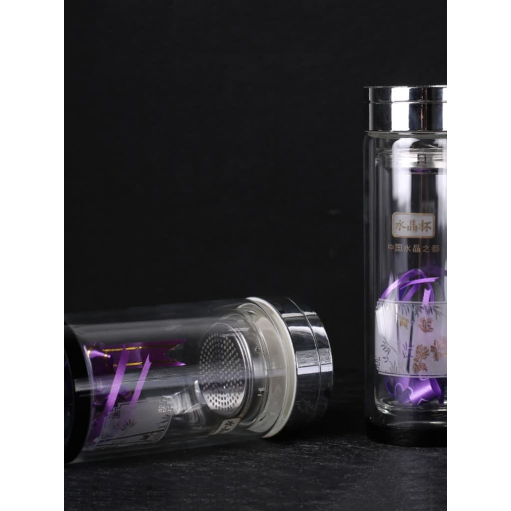 Donghai copo de cristal dupla camada copo de água de negócios engrossado copo de cristal copo térmico para cilindro Plug