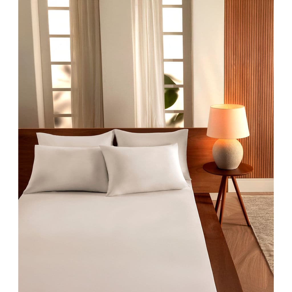 Jogo De Cama King Malha 3 Peças Liso Vivaldi Bege