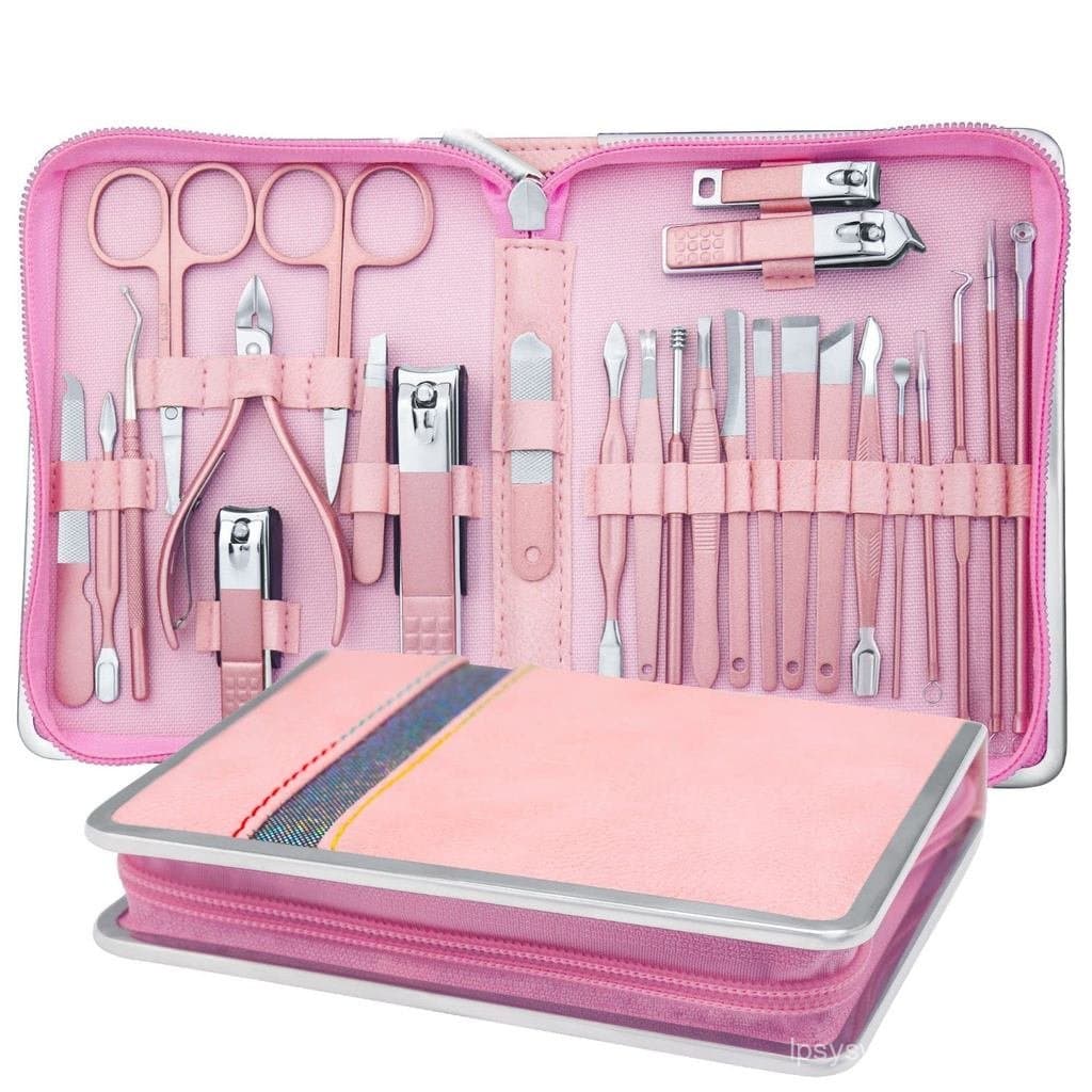 Kit Profissional de Manicure - Kit de Pedicure 26 em 1 com Cortadores de Unhas, Conjunto de Cuidados para Unhas em Aço I
