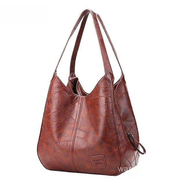 MODIVA Bolsa Feminina De Ombro Média Retro Em PU Bolsa De Mão De Grande Capacidade Com Múltiplos Compartimentos