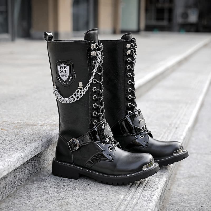 Martin botas Retro botas de Cowboy botas de cavaleiro high-End couro macio americano geral botas masculinas preto de alt