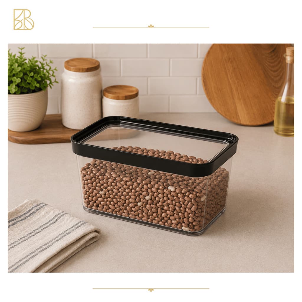 Pote Hermético 2,5L Premium com Tampa | Pote Hermético para Feijão | Organizador de Alimentos