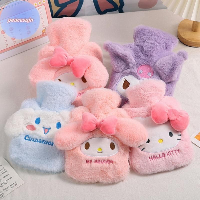 Peacesujn Sanrio Hello Kitty Aquecedor De Mãos De Pelúcia Pacote De Calor Fofo Kuromi Cinnamoroll Melody Aquecimento Reu