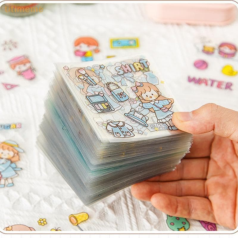 tr 50 Unidades De PET Não Repetitivo À Prova D'água Bonito Livro Stiers Sem Corte Para Estudantes E Meninas Anime sg