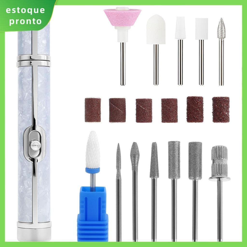 Máquina Elétrica De Perfuração De Unhas , Liga De Alumínio , Kit Elétrico De Lixa 4 Engrenagens , Moedor Para Vários For