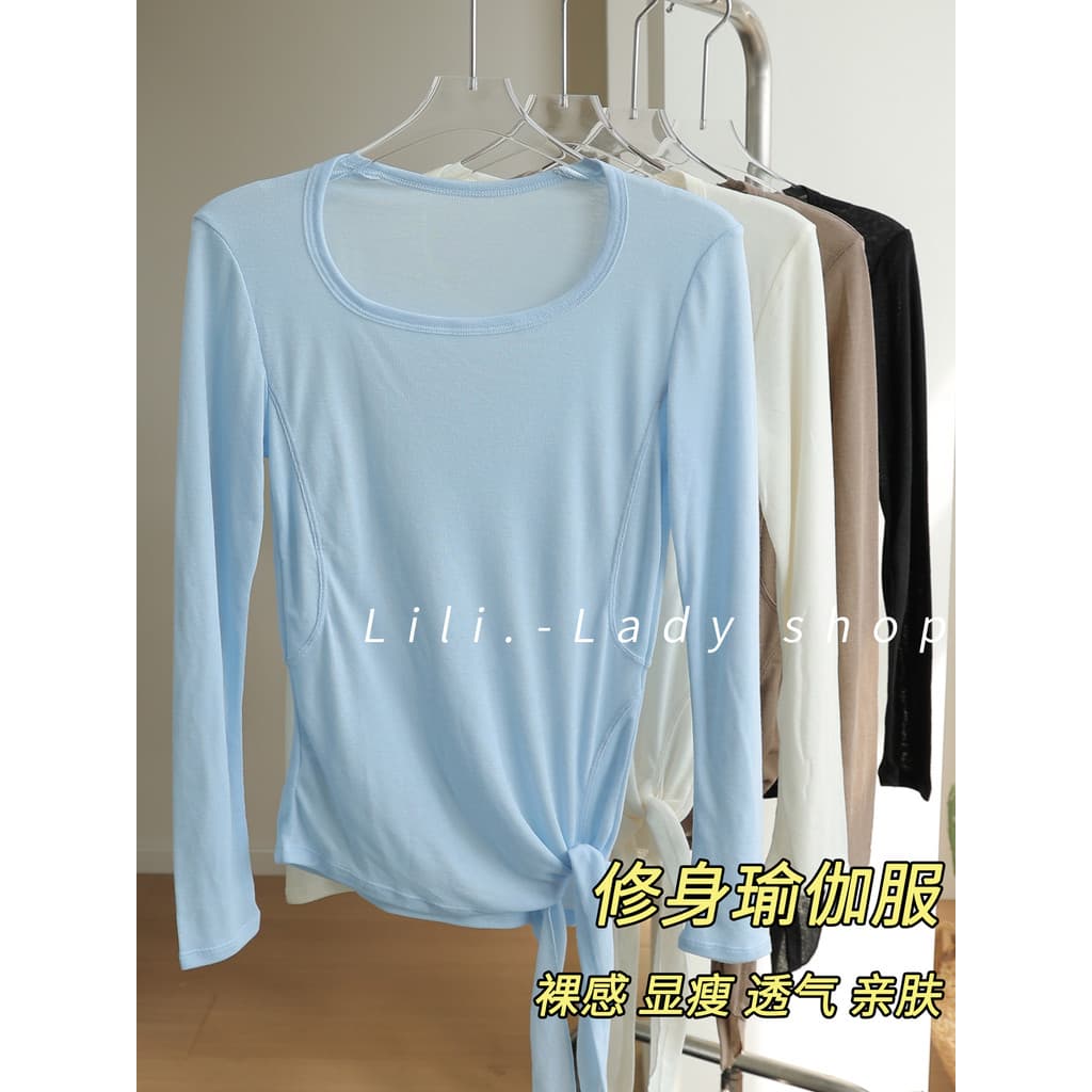 Esportes topo feminino 2026 novo estilo Pilates treinamento único bonito Yoga Wear profissional correndo blusa de Fitnes