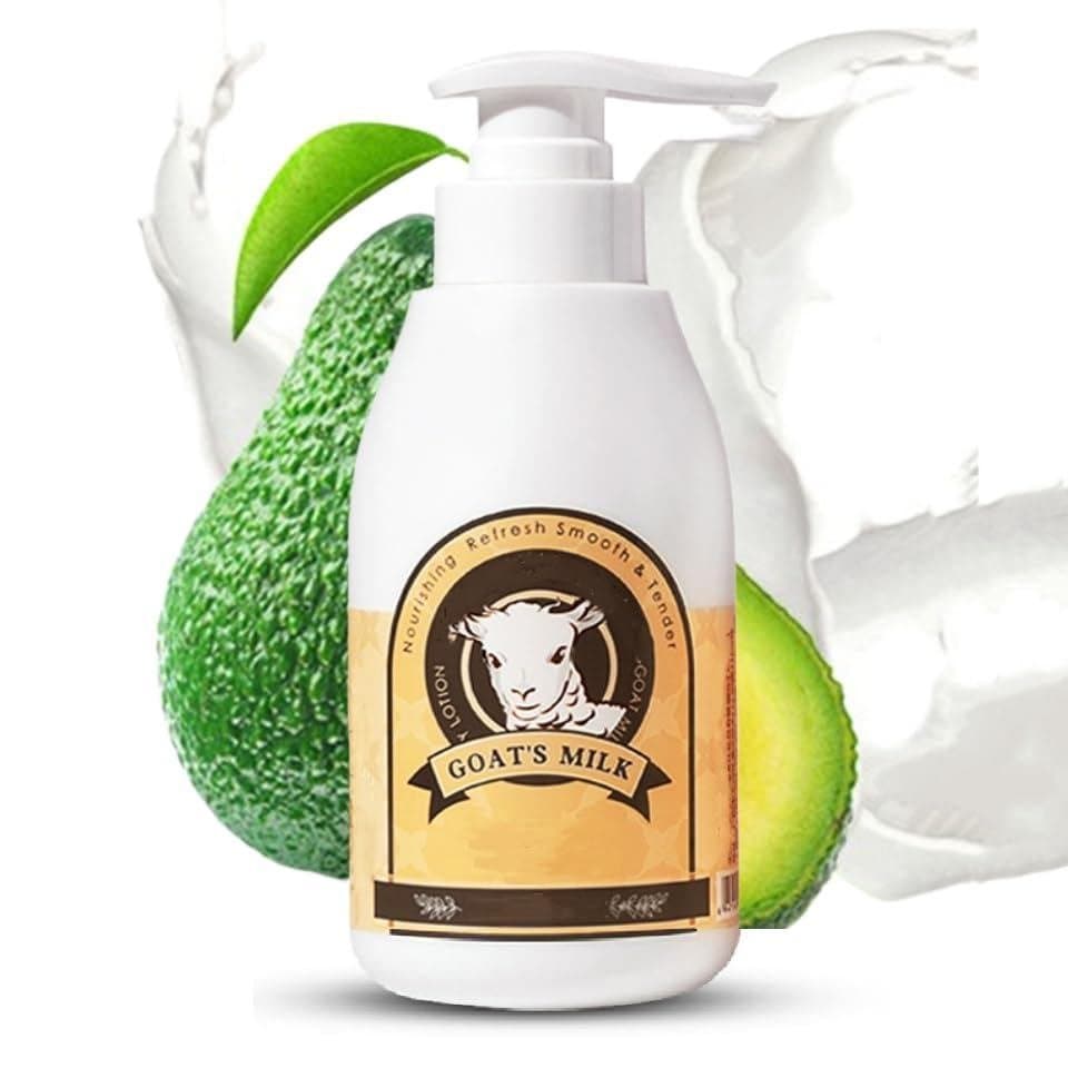Loção de Leite de Cabra 300ml/10oz, Loção para Rosto, Mãos e Corpo, Hidratante, Cuidado Suave, 22OQ